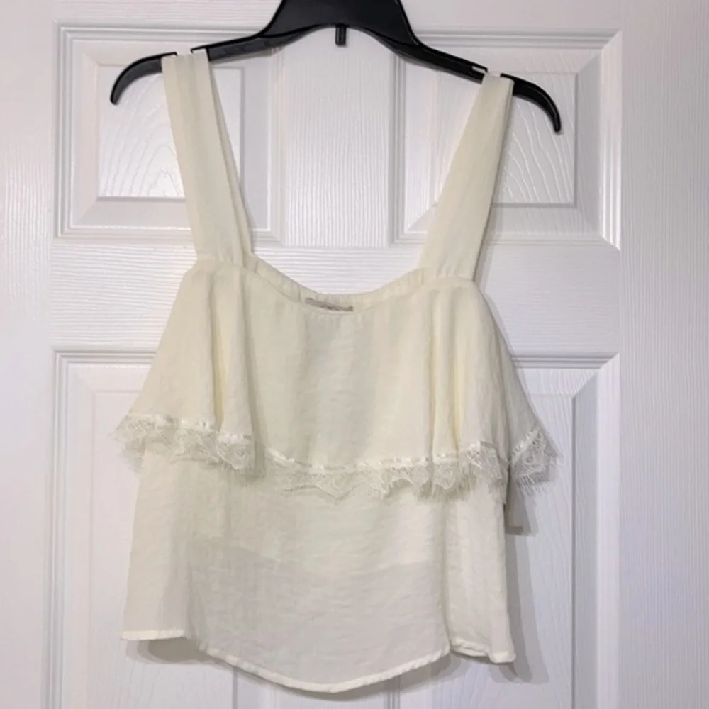 CAD RUFFLE LACE TANK CREAM - Picture 4 of 6